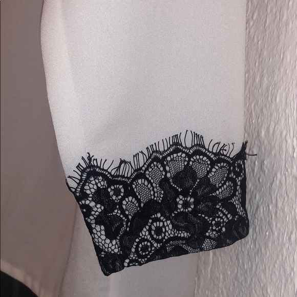 VENUS// sheer black and white lace - Picture 5 of 5